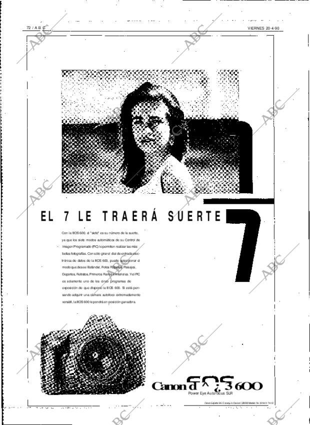 ABC MADRID 20-04-1990 página 72