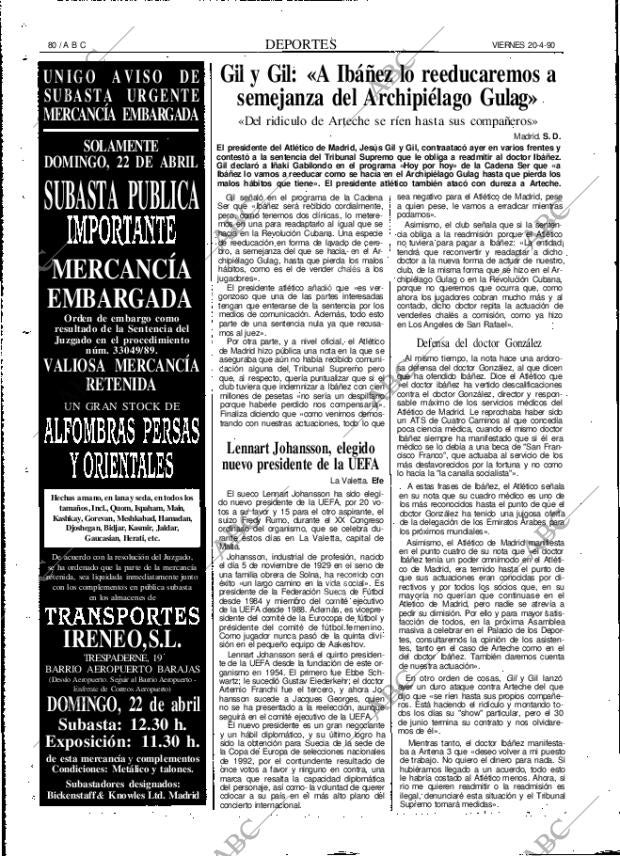 ABC MADRID 20-04-1990 página 80