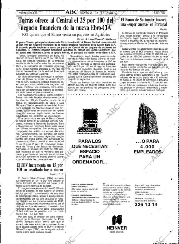 ABC MADRID 20-04-1990 página 85