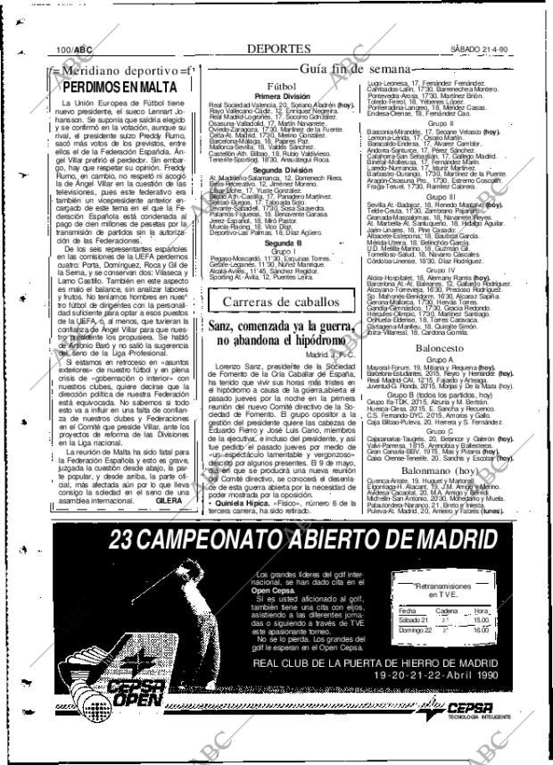 ABC MADRID 21-04-1990 página 100