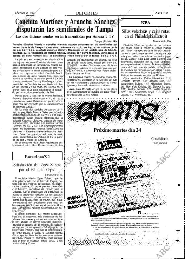 ABC MADRID 21-04-1990 página 101