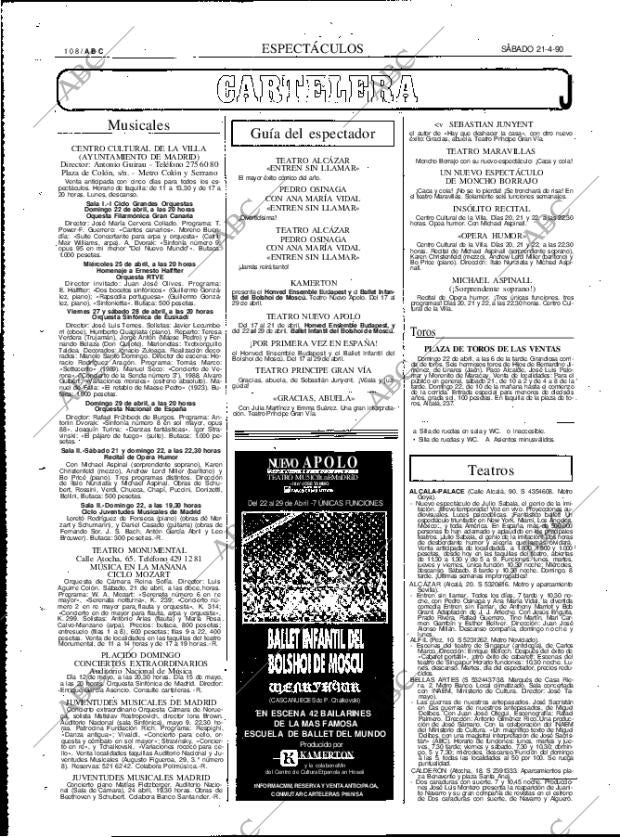 ABC MADRID 21-04-1990 página 108