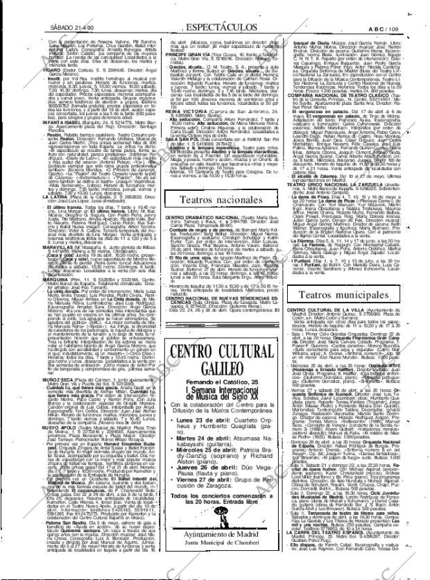 ABC MADRID 21-04-1990 página 109