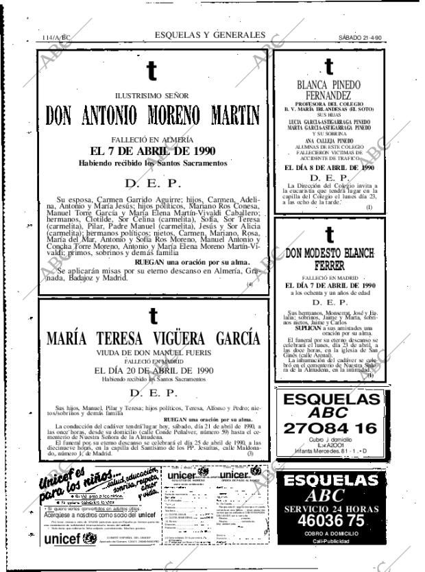 ABC MADRID 21-04-1990 página 114