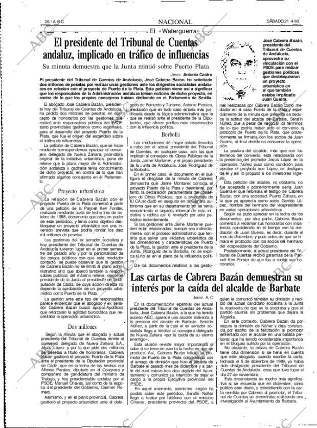 ABC MADRID 21-04-1990 página 26