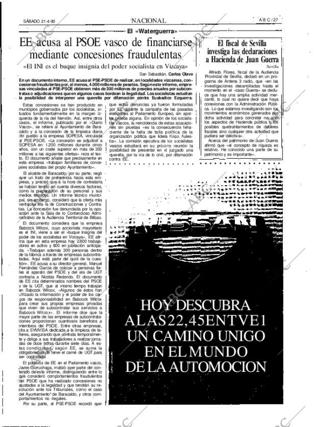 ABC MADRID 21-04-1990 página 27