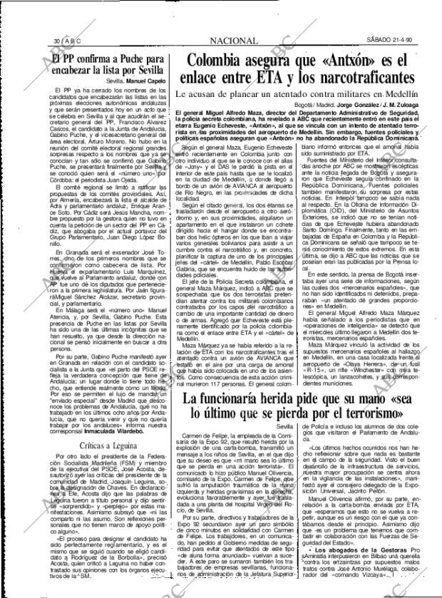 ABC MADRID 21-04-1990 página 30