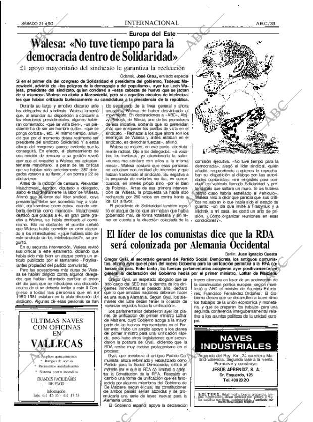 ABC MADRID 21-04-1990 página 33