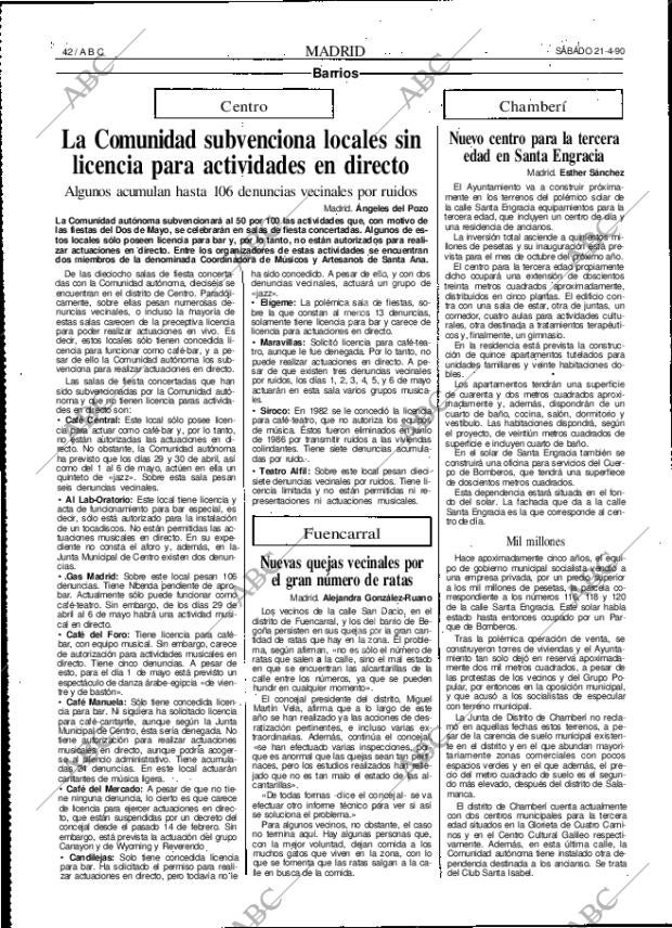 ABC MADRID 21-04-1990 página 42