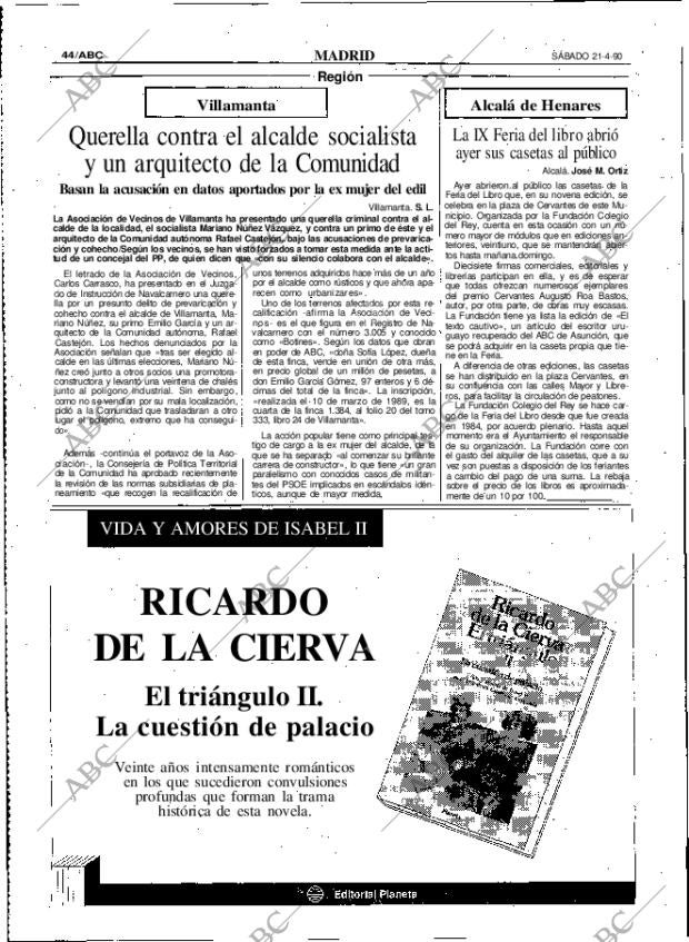 ABC MADRID 21-04-1990 página 44