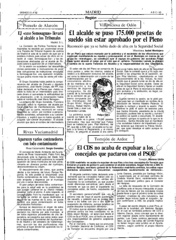 ABC MADRID 21-04-1990 página 45