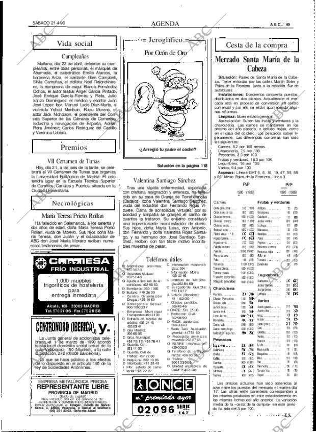 ABC MADRID 21-04-1990 página 49