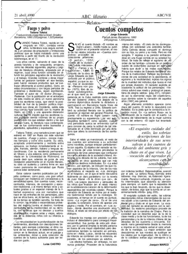 ABC MADRID 21-04-1990 página 67