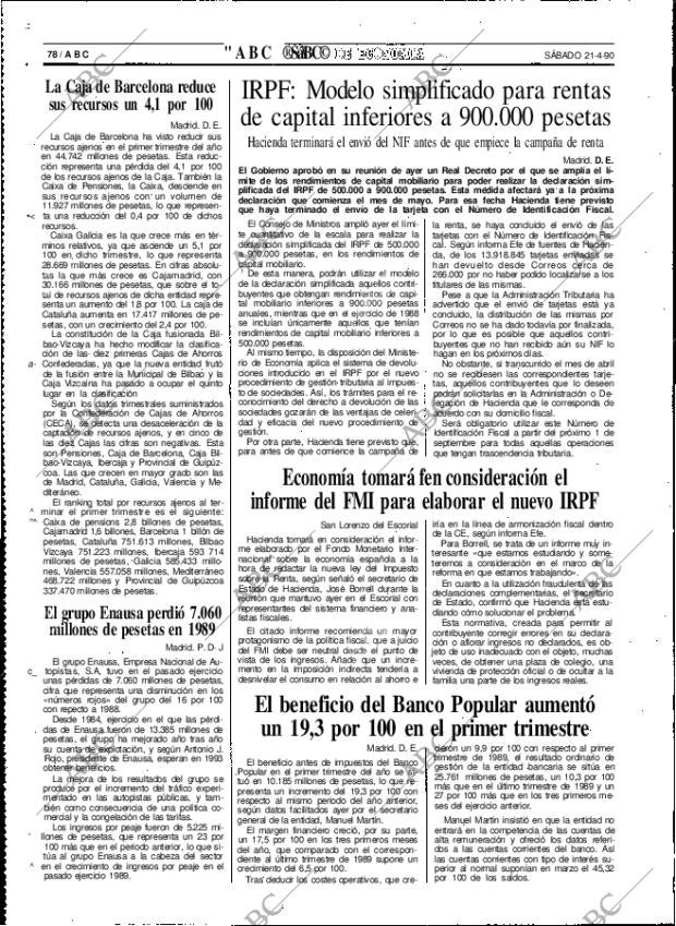ABC MADRID 21-04-1990 página 78