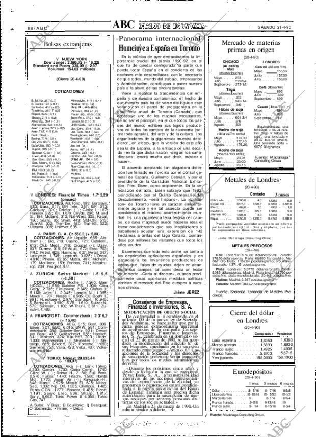 ABC MADRID 21-04-1990 página 88