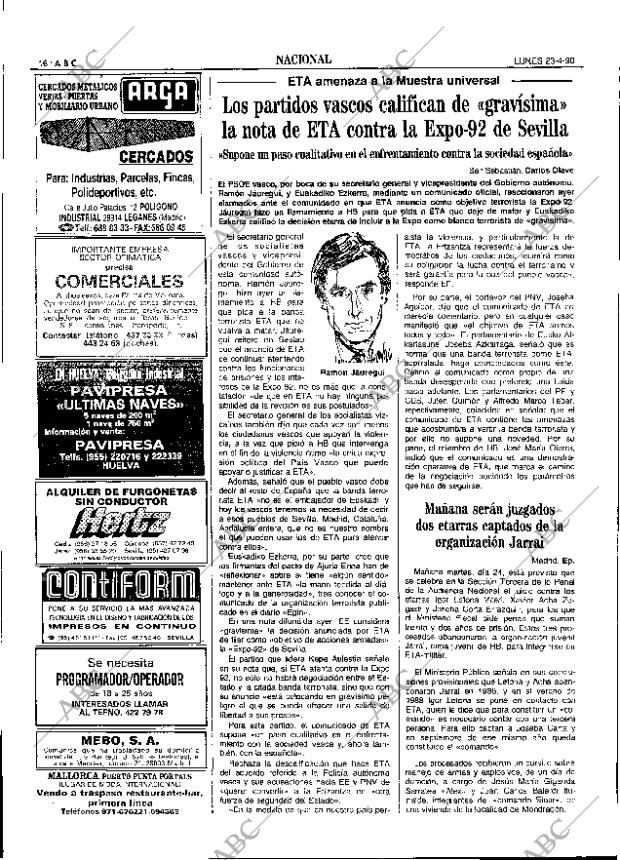 ABC SEVILLA 23-04-1990 página 16