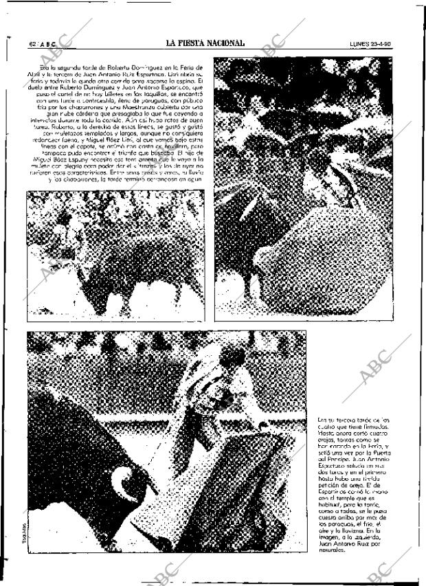 ABC SEVILLA 23-04-1990 página 62