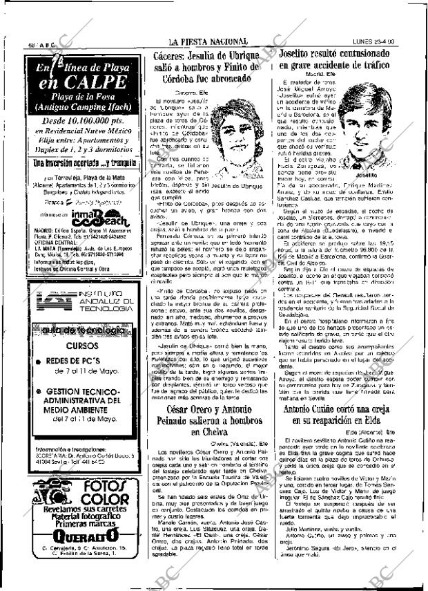 ABC SEVILLA 23-04-1990 página 68