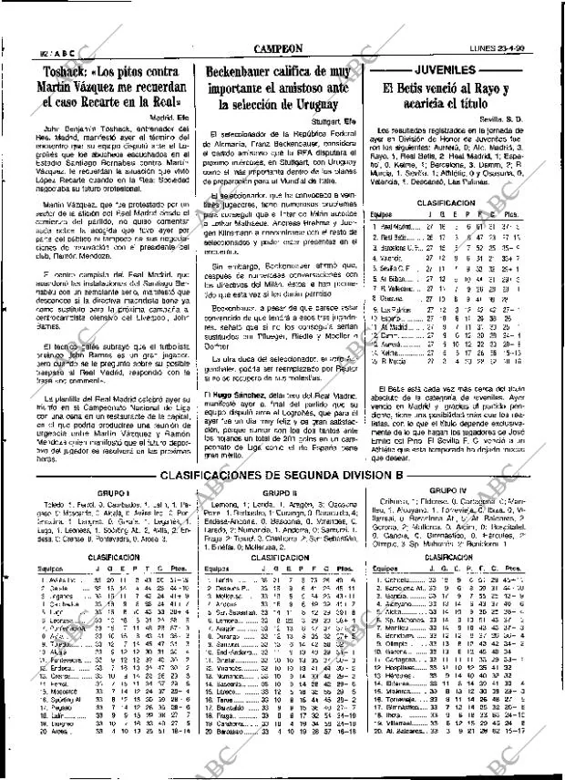 ABC SEVILLA 23-04-1990 página 92