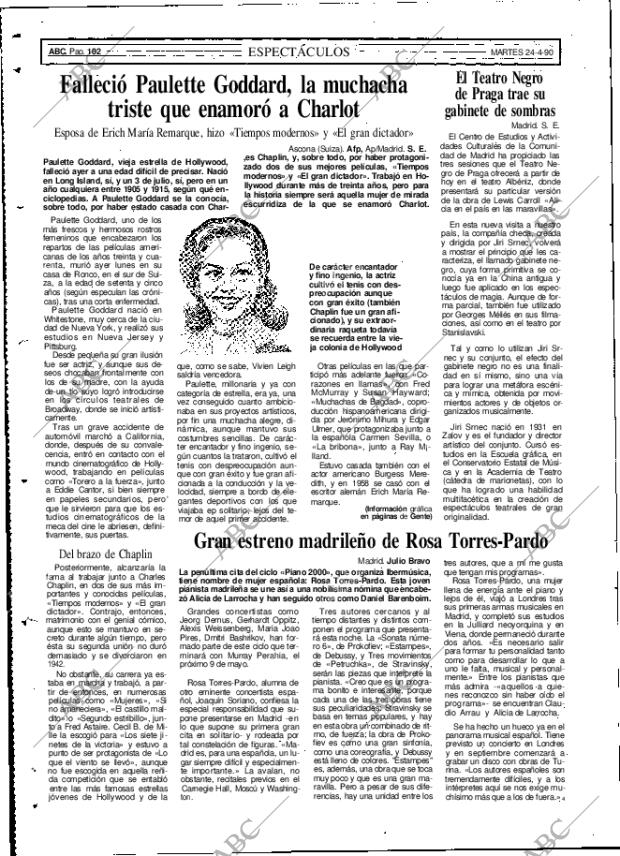 ABC MADRID 24-04-1990 página 102