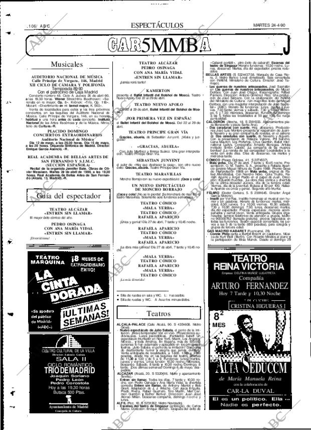 ABC MADRID 24-04-1990 página 106