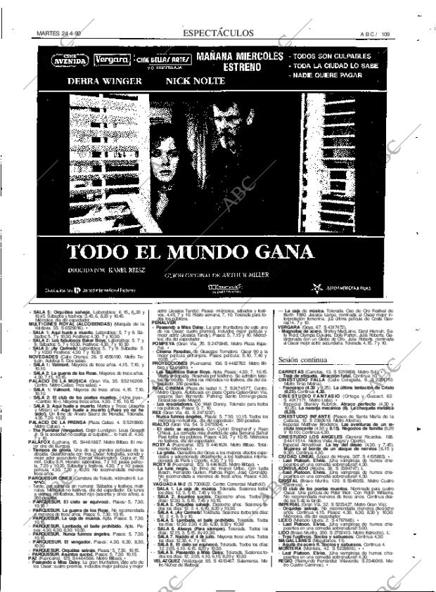 ABC MADRID 24-04-1990 página 109