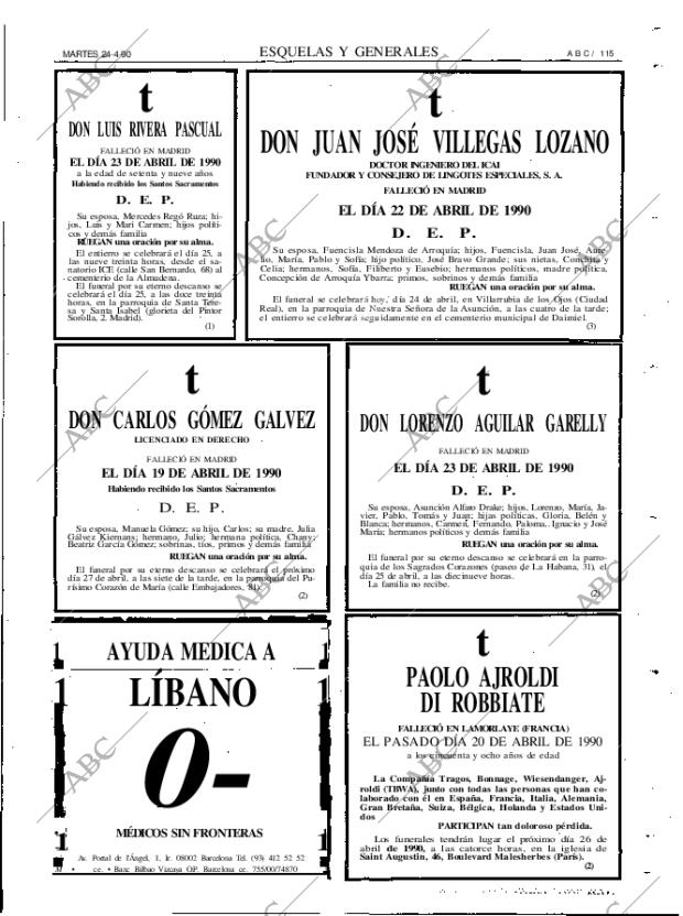 ABC MADRID 24-04-1990 página 115