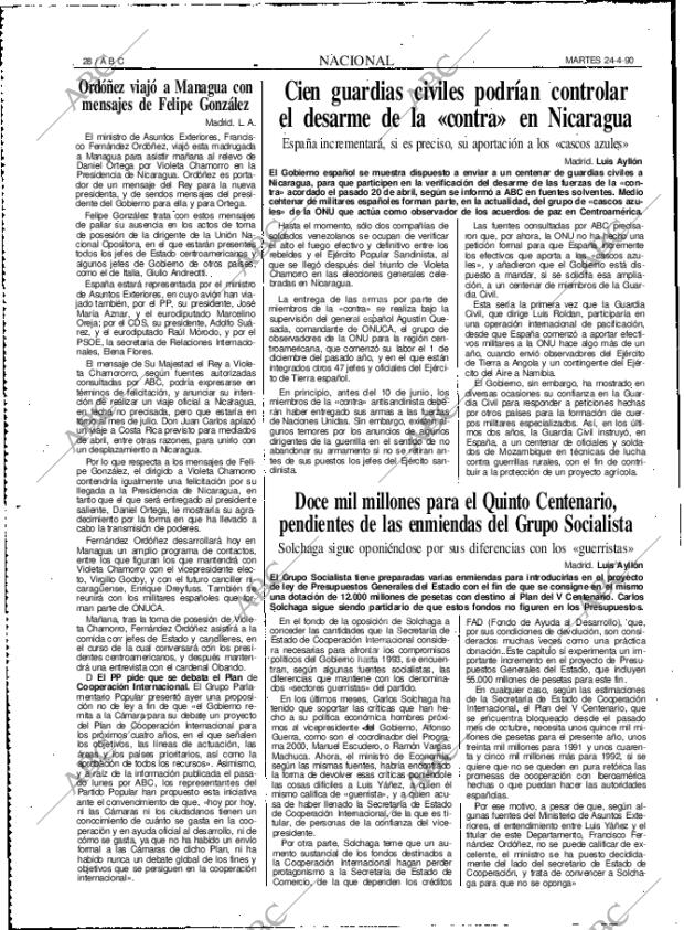 ABC MADRID 24-04-1990 página 28