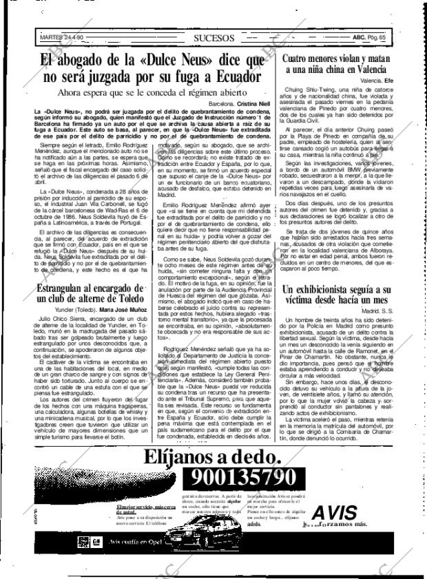 ABC MADRID 24-04-1990 página 65