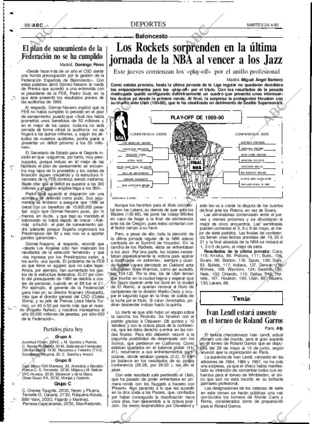 ABC MADRID 24-04-1990 página 98