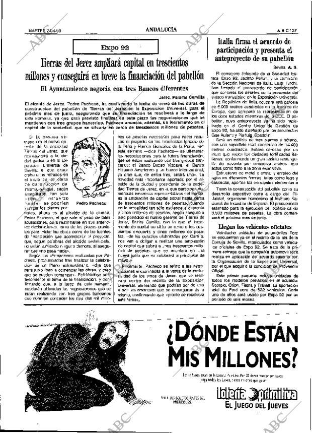 ABC SEVILLA 24-04-1990 página 37