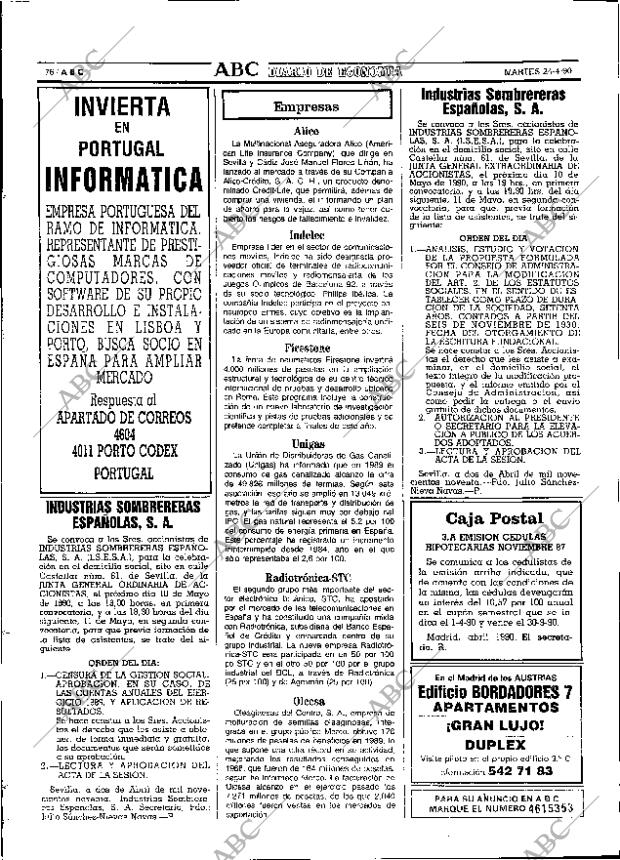 ABC SEVILLA 24-04-1990 página 76