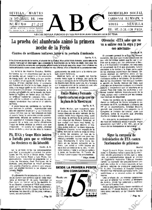 ABC SEVILLA 24-04-1990 página 9