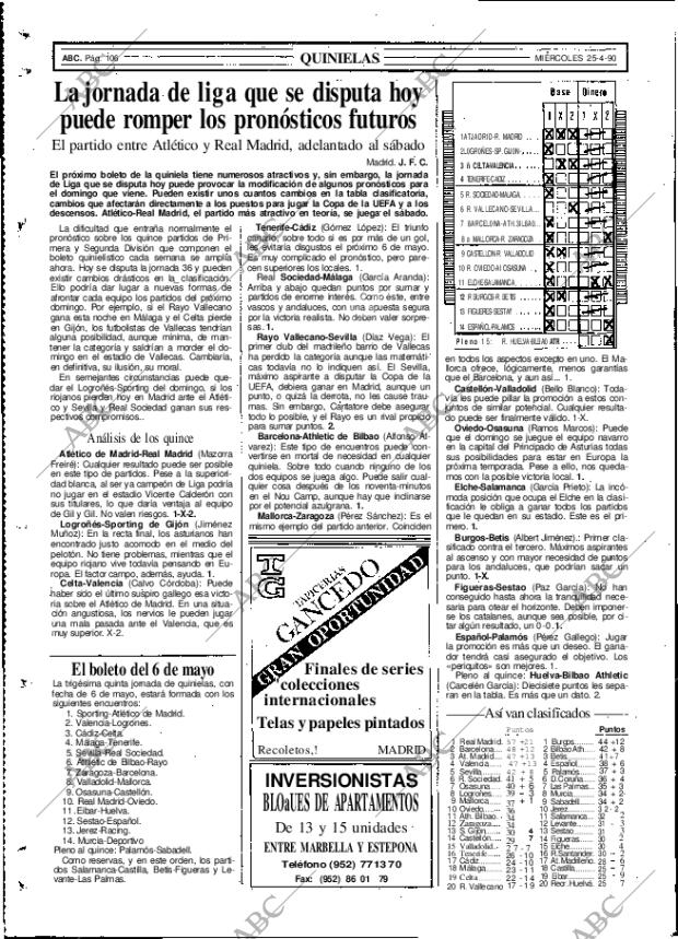 ABC MADRID 25-04-1990 página 106