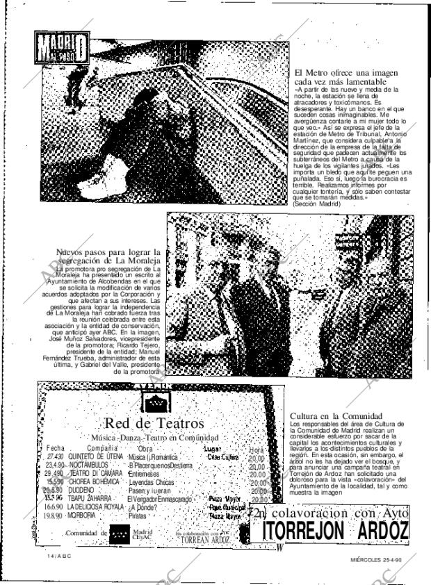 ABC MADRID 25-04-1990 página 14