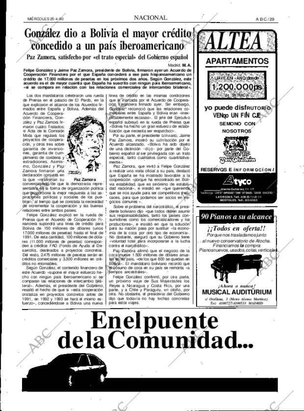 ABC MADRID 25-04-1990 página 29