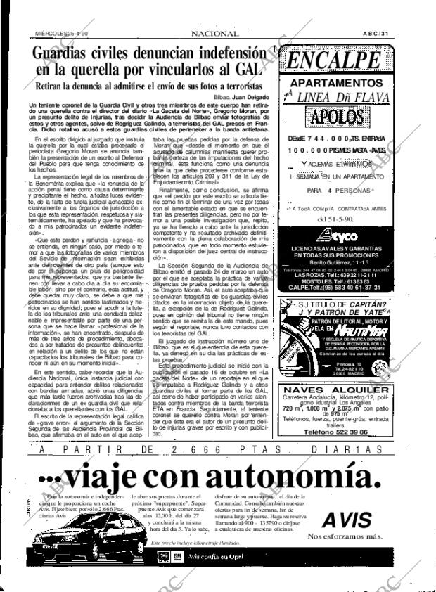 ABC MADRID 25-04-1990 página 31