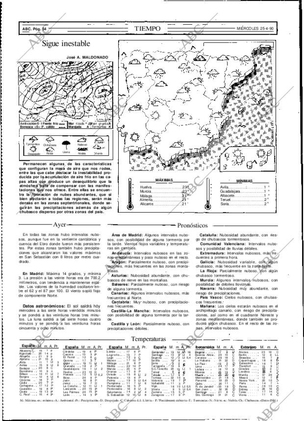 ABC MADRID 25-04-1990 página 54