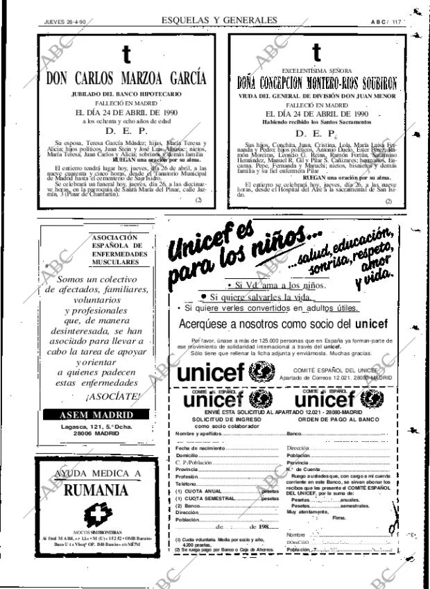 ABC MADRID 26-04-1990 página 117
