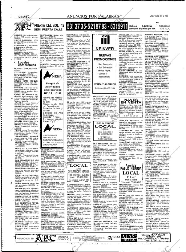 ABC MADRID 26-04-1990 página 126