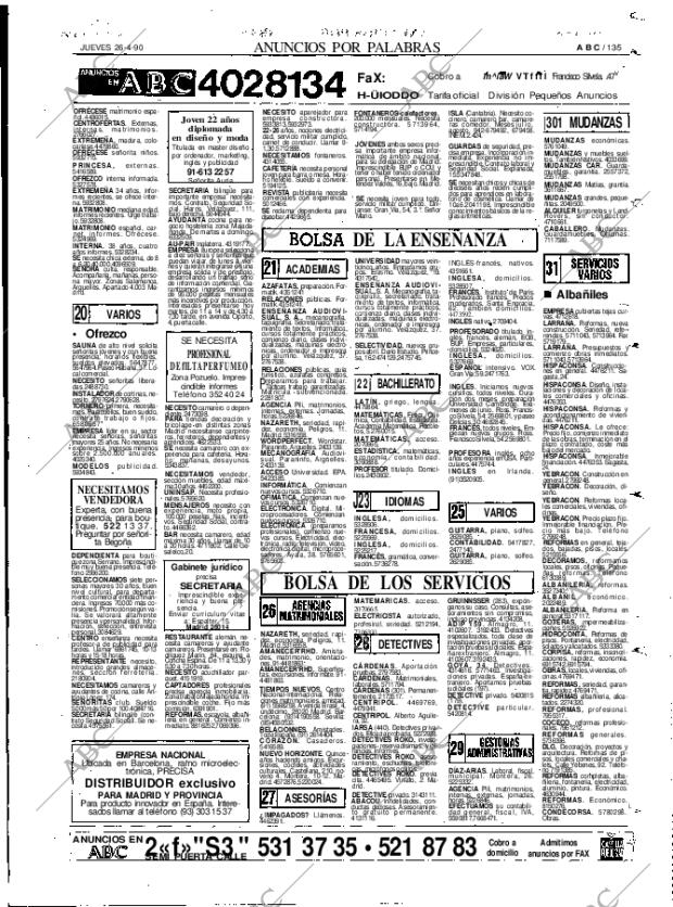 ABC MADRID 26-04-1990 página 135