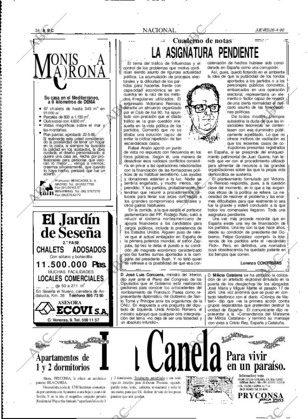 ABC MADRID 26-04-1990 página 34