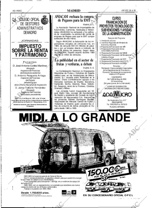 ABC MADRID 26-04-1990 página 42