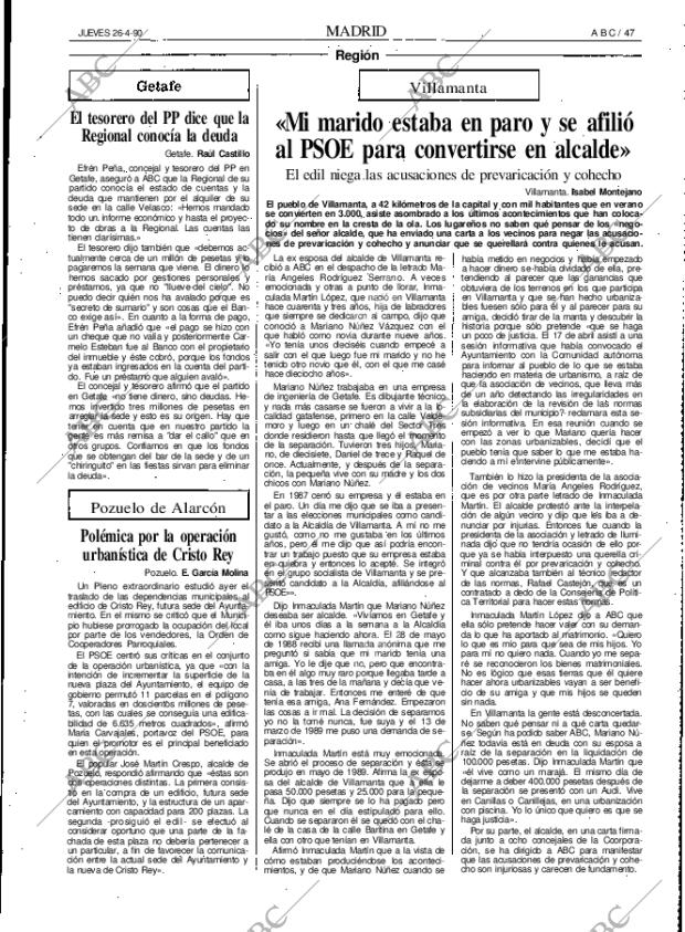 ABC MADRID 26-04-1990 página 47