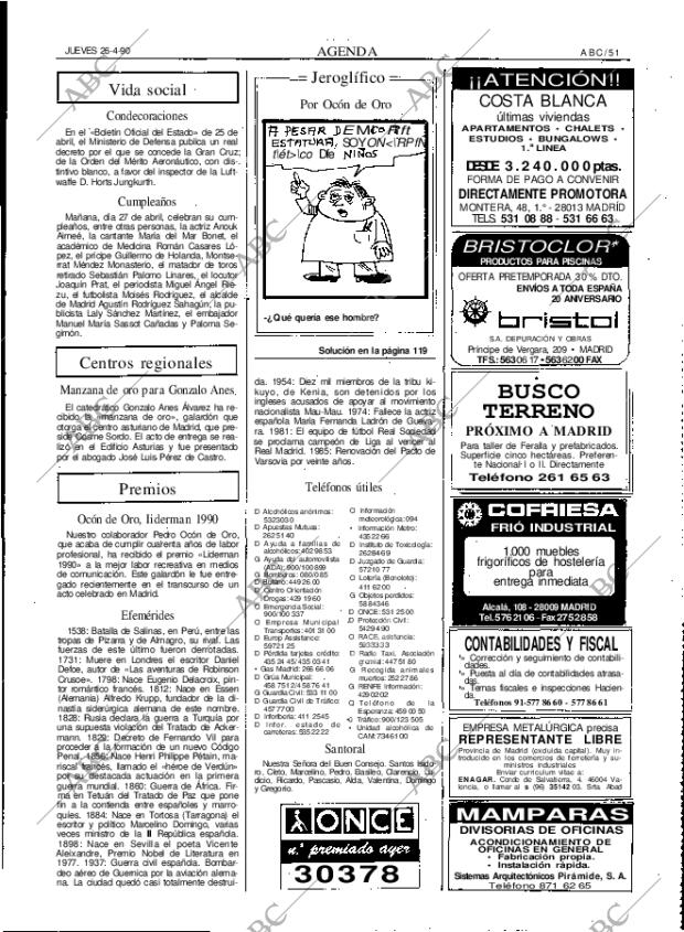 ABC MADRID 26-04-1990 página 51