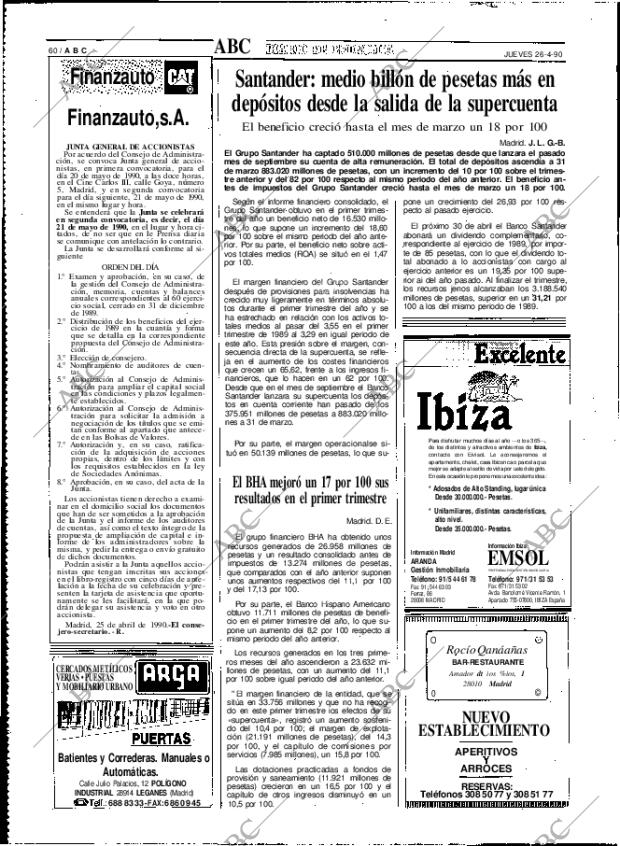 ABC MADRID 26-04-1990 página 60