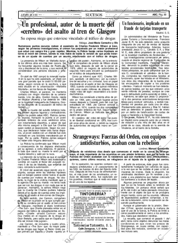 ABC MADRID 26-04-1990 página 89