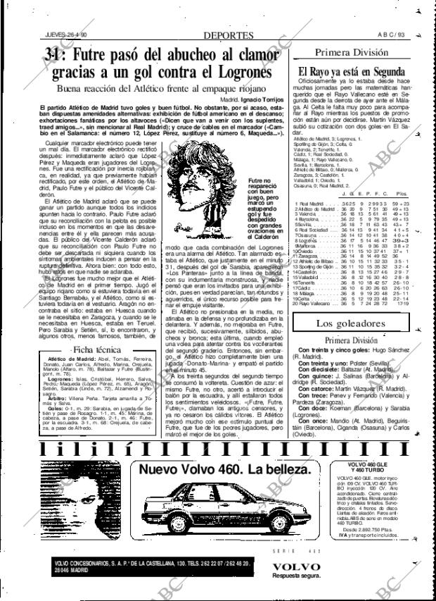 ABC MADRID 26-04-1990 página 93