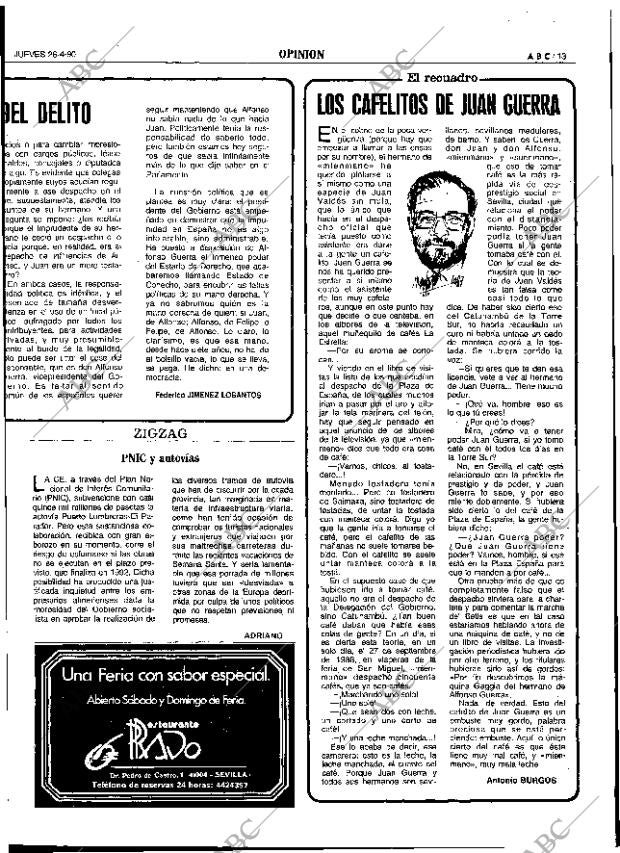 ABC SEVILLA 26-04-1990 página 13
