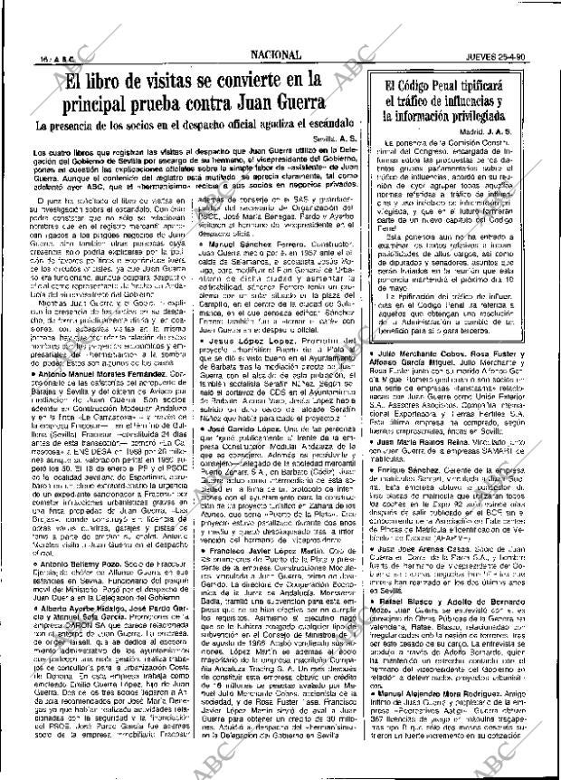 ABC SEVILLA 26-04-1990 página 16